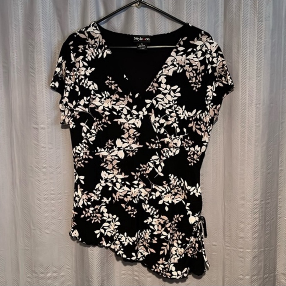 Style & Co. Angled Floral Top